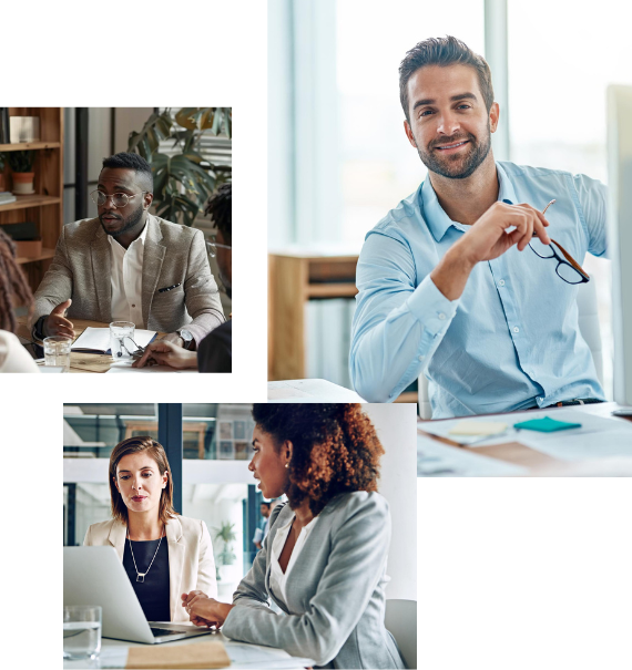 Accounting & CFO Services_Multi Image_Regina D. Page CPA_570 x 605_various accountants and cpas meeting with clients